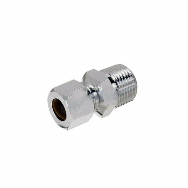 American Imaginations 0.5 in. x 0.5 in. Stainless Steel-Brass Compression Male Adapter AI-38688